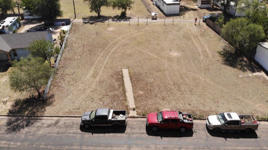 Aerial view of the lot at 1413 Tennant, Amarillo, Texas