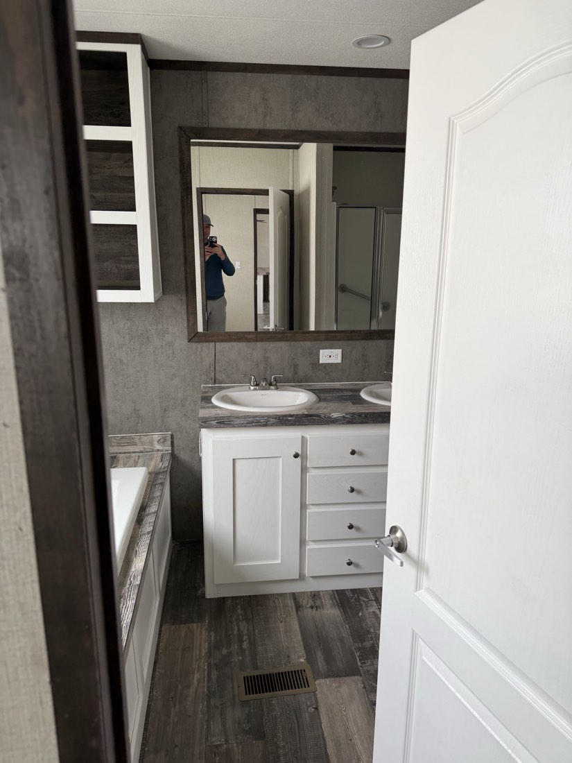 Primary bathroom with double vanity