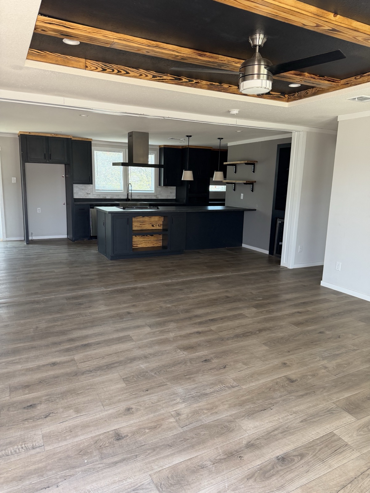 2025 Champion 32x76 open living and kitchen