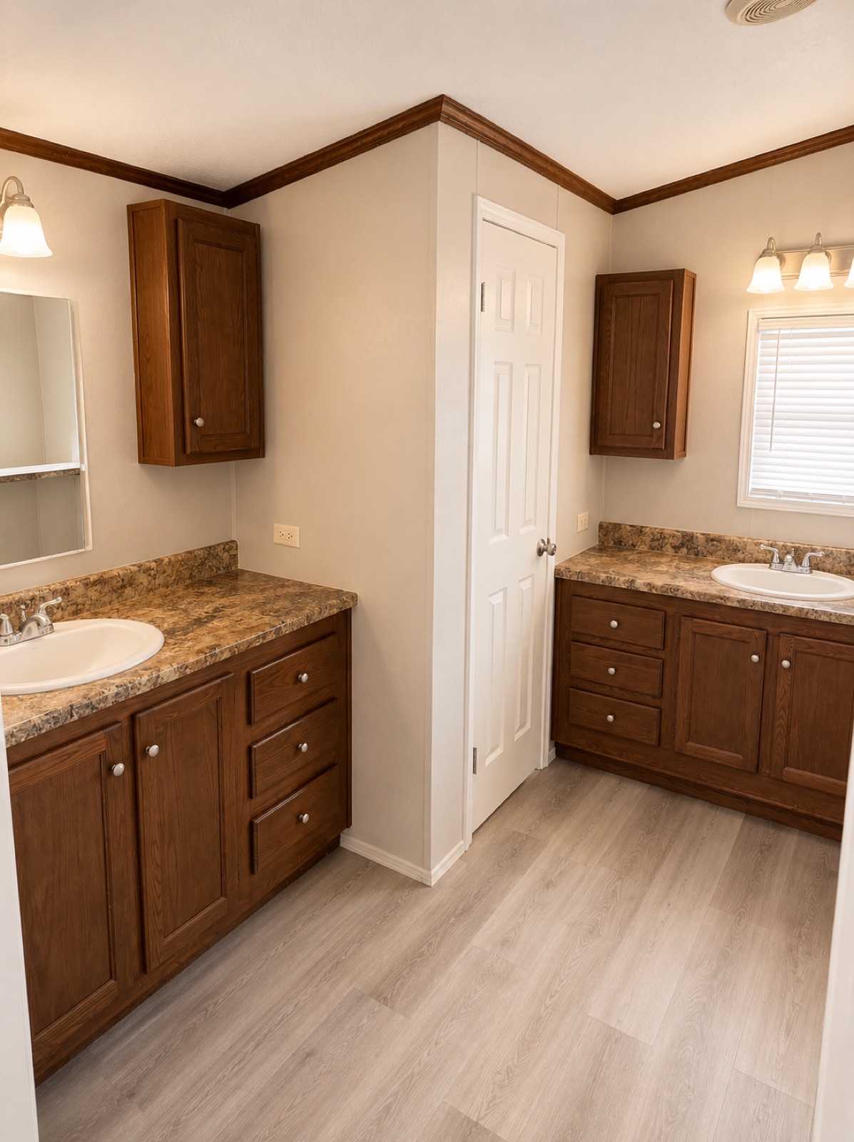 Primary bath with double vanity